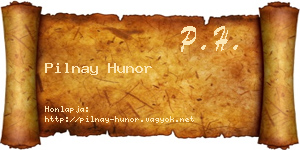 Pilnay Hunor névjegykártya